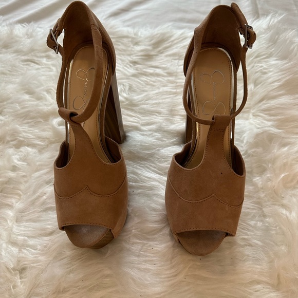 Jessica Simpson Shoes - Jessica Simpson Sand Chilean Suede Heels size 7